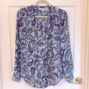 Paisley long sleeved Ann Taylor blouse